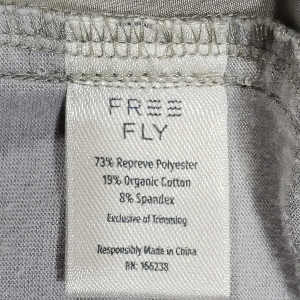Free Fly Shorts Men 38 Gray Performance Stretch Repreve Organic Cotton Lifestyle